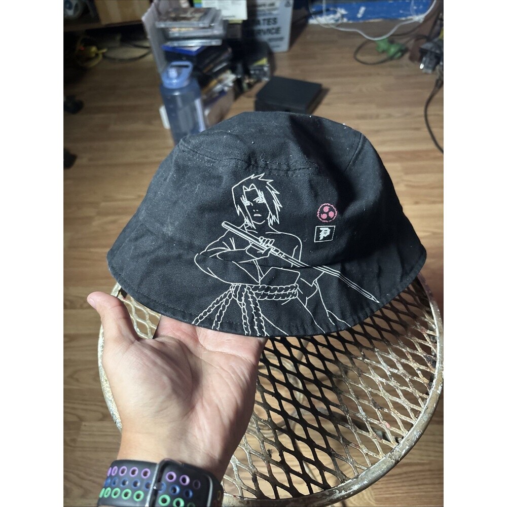 Primitive x Naruto Shippuden Unisex Bucket Hat Black Anime Collab